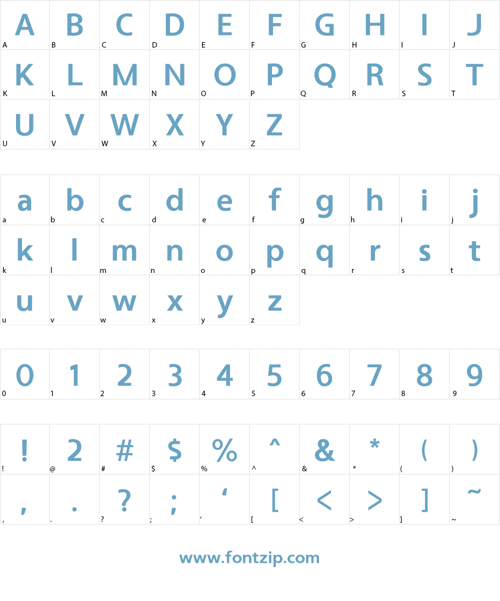 Vegur Font Character
